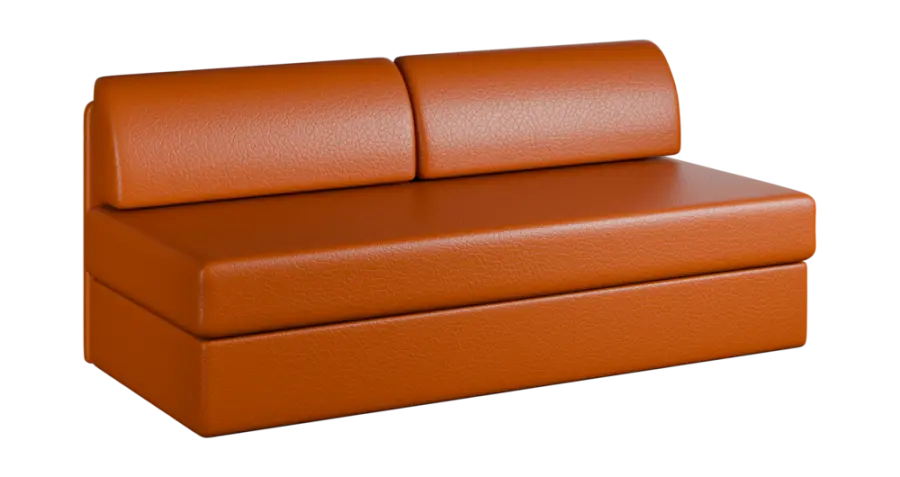 MARIANA S OPĚRKOU rošt, válenda celočalouněná, koženka OTO P 2 - koženka cihlová